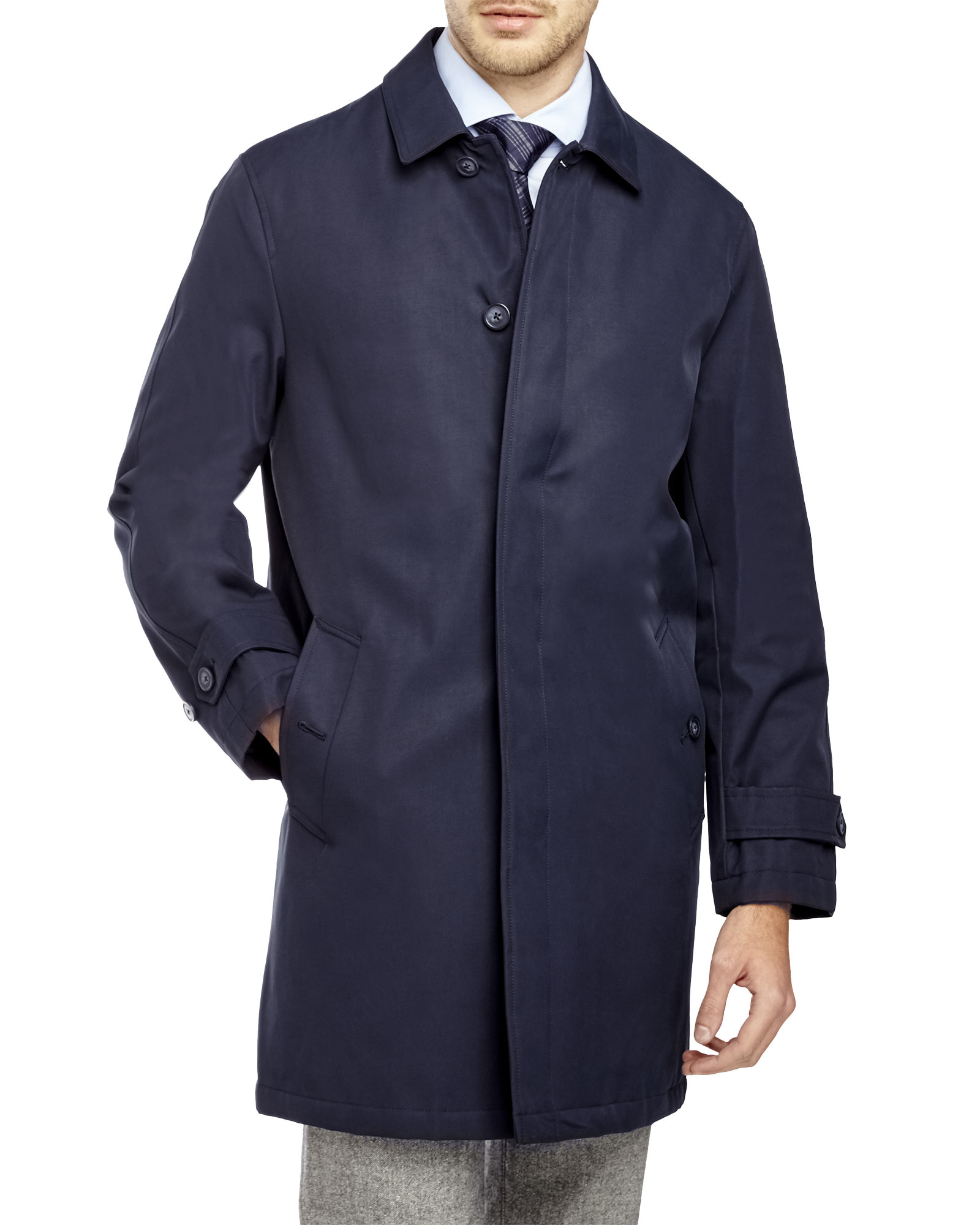 Tommy hilfiger Navy Leone Trench Coat in Blue for Men | Lyst
