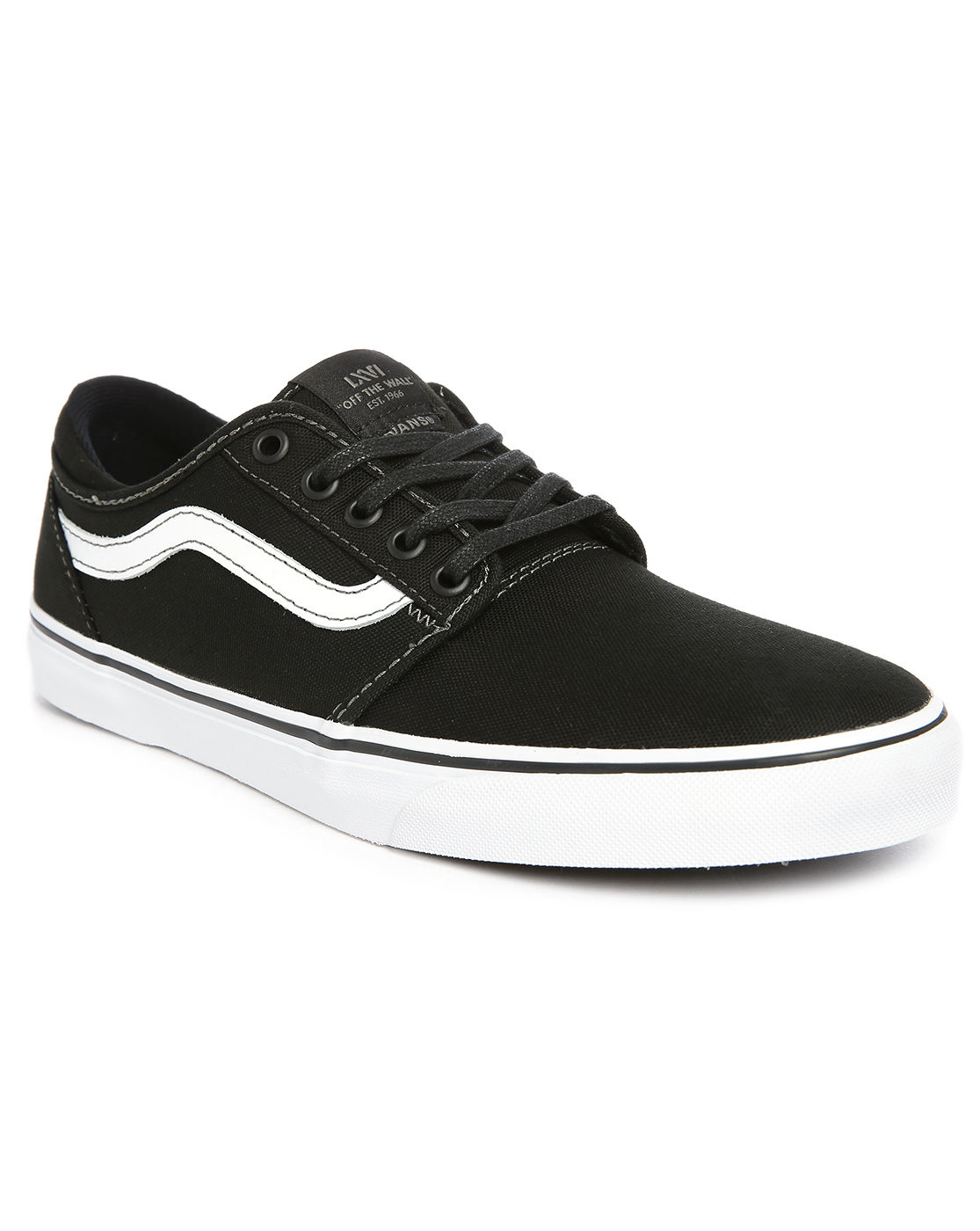 black and white vans pro