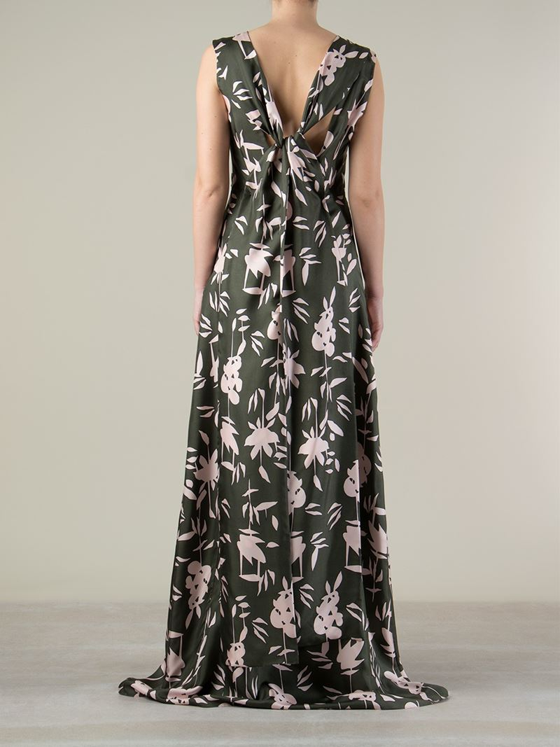 Marni Floral Dress in Metallic | Lyst