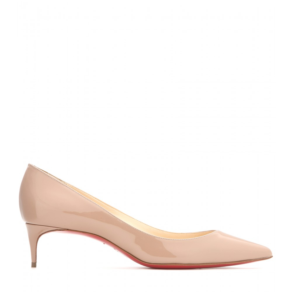 Christian louboutin Decollete 554 45 Patent Leather Pumps in Beige ...