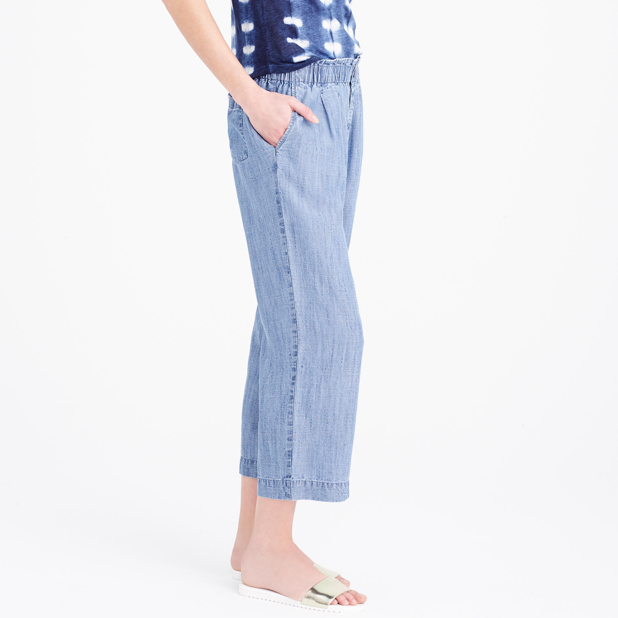 J.crew Pullon Tencellinen Pant in Blue Lyst