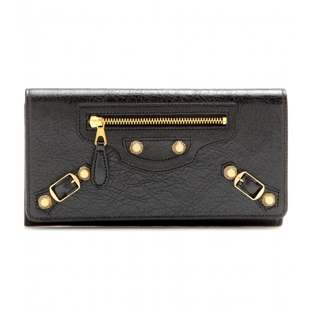 Balenciaga Giant Money Leather Wallet in Black | Lyst