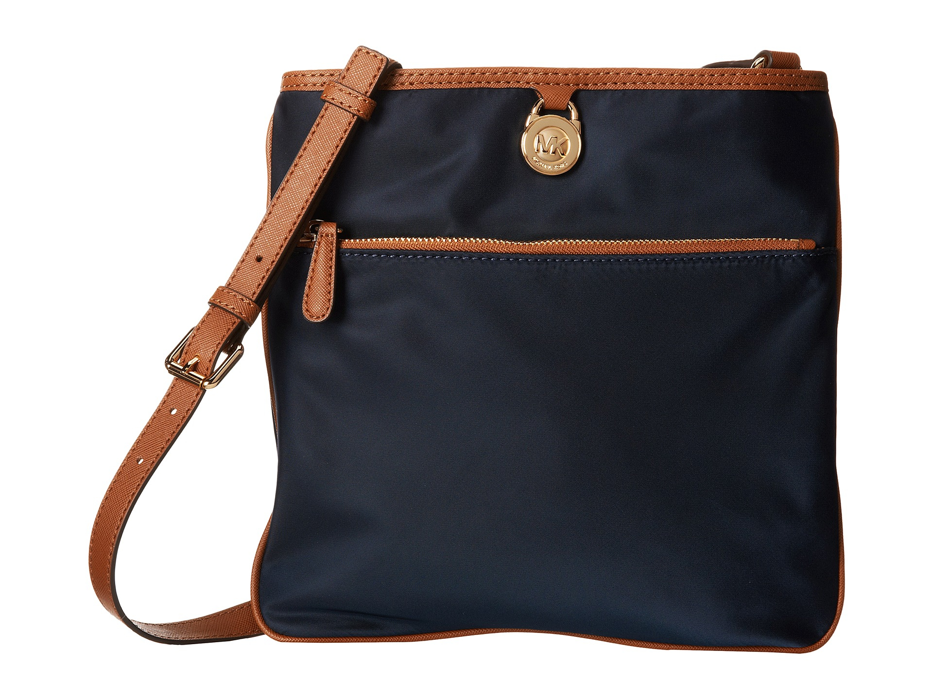 Lyst Michael Kors Kempton Large Pocket Crossbody In Blue Gallery