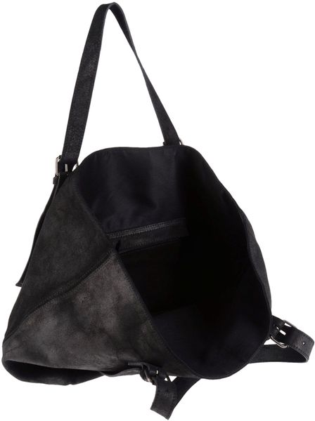 Mm6 By Maison Martin Margiela Large Leather Bag in Black | Lyst