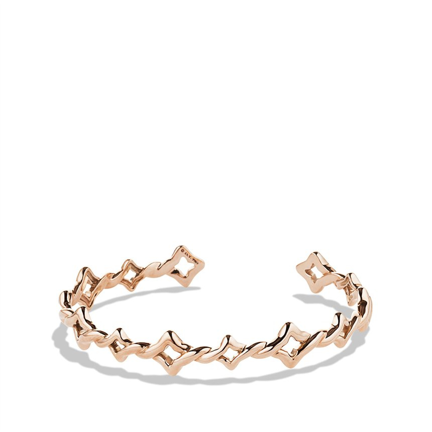 Singlerow Cuff   Quatrefoil bracelet Venetian  Rose Bracelet Yurman david in   gold yurman David rose