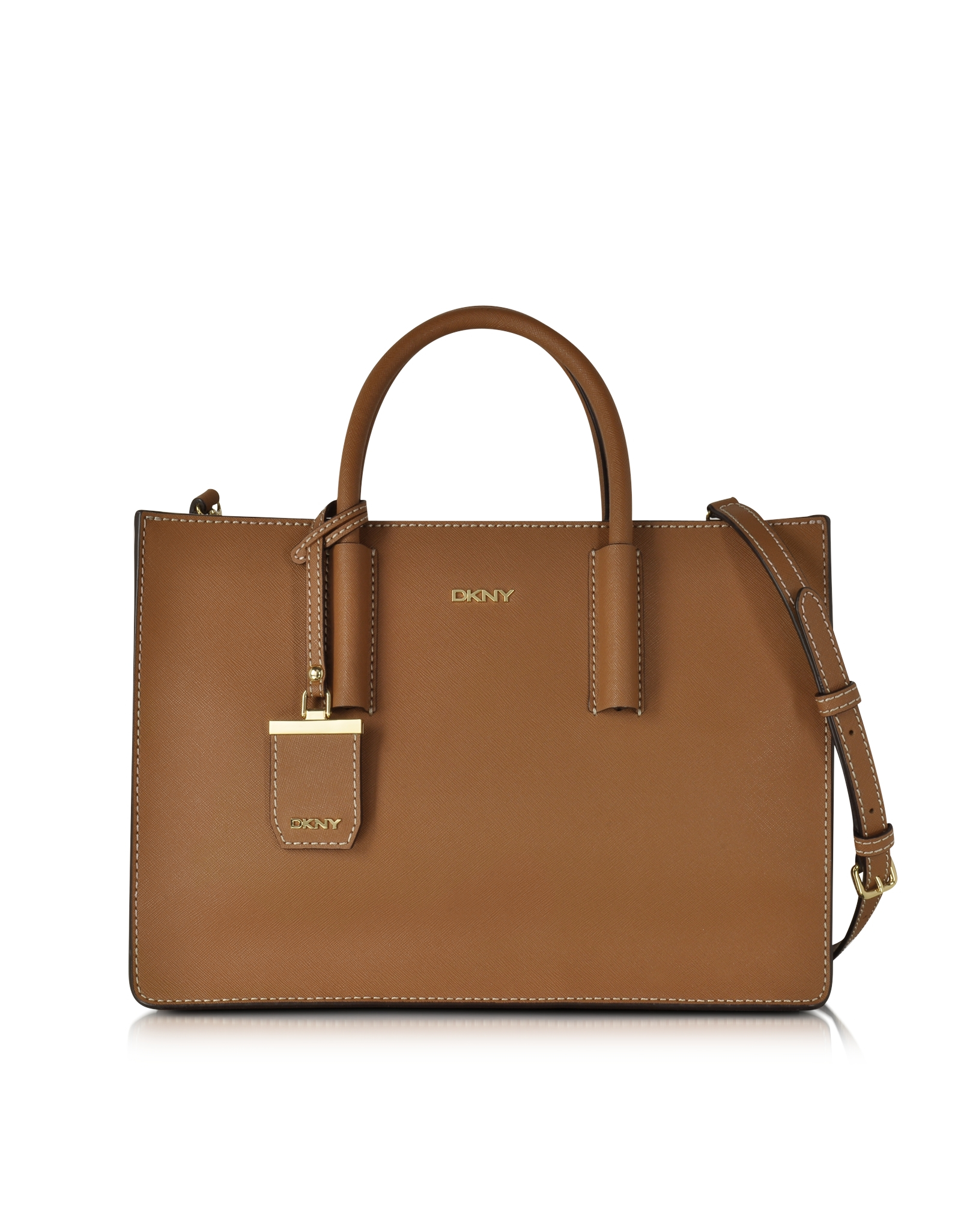 Lyst Dkny Bryant Park Tan Saffiano Leather Tote Bag In Brown Gallery