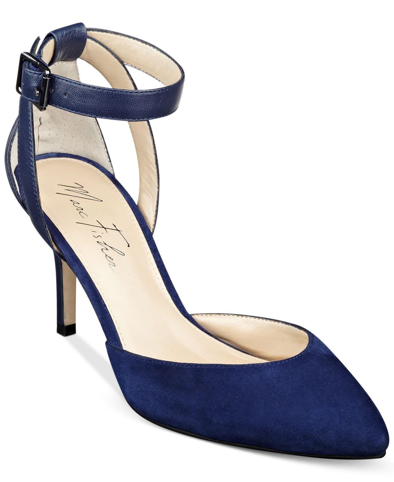 Lyst - Marc Fisher Hien Ankle Strap Pumps In Blue