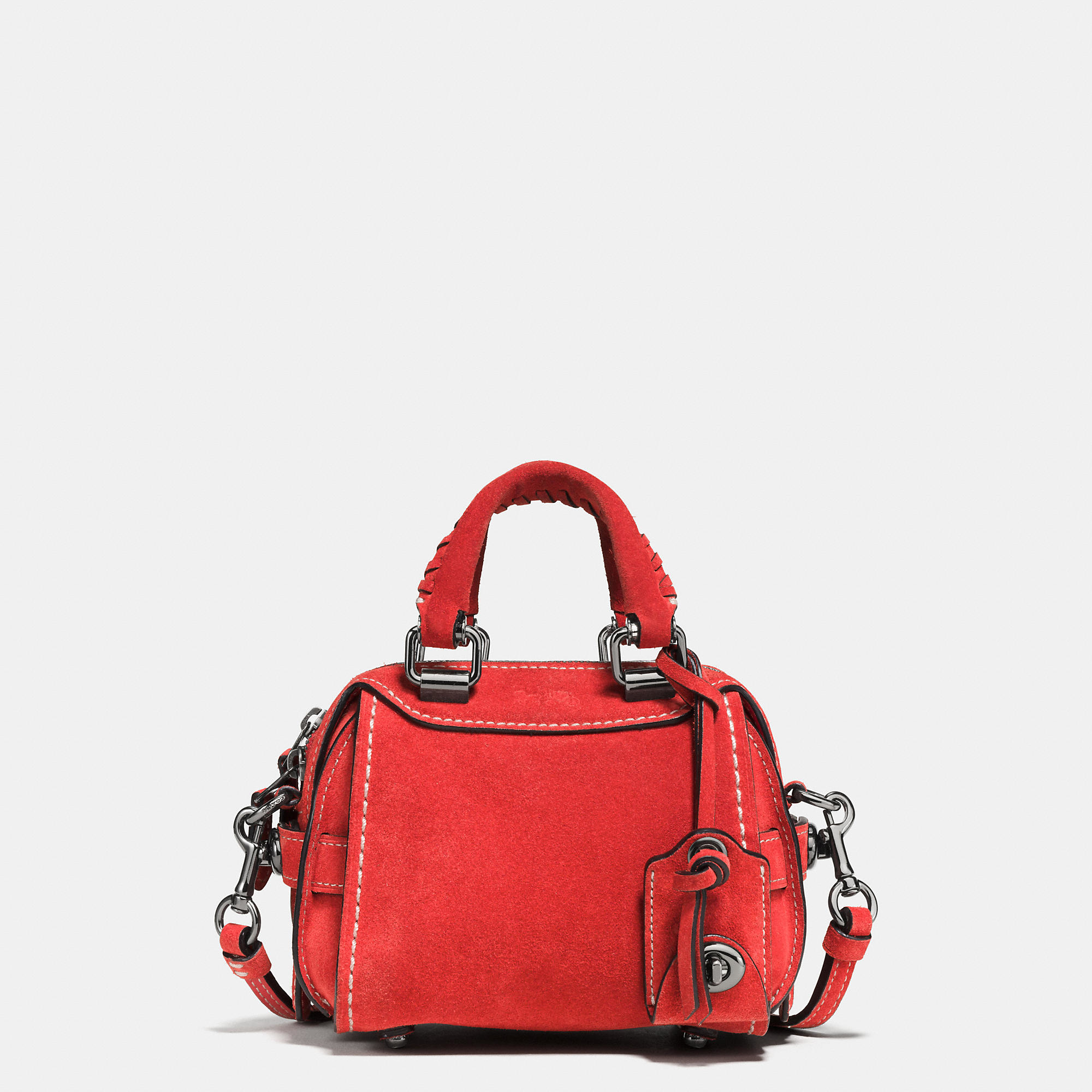 Lyst - Coach Ace Satchel 14 In Suede in Red