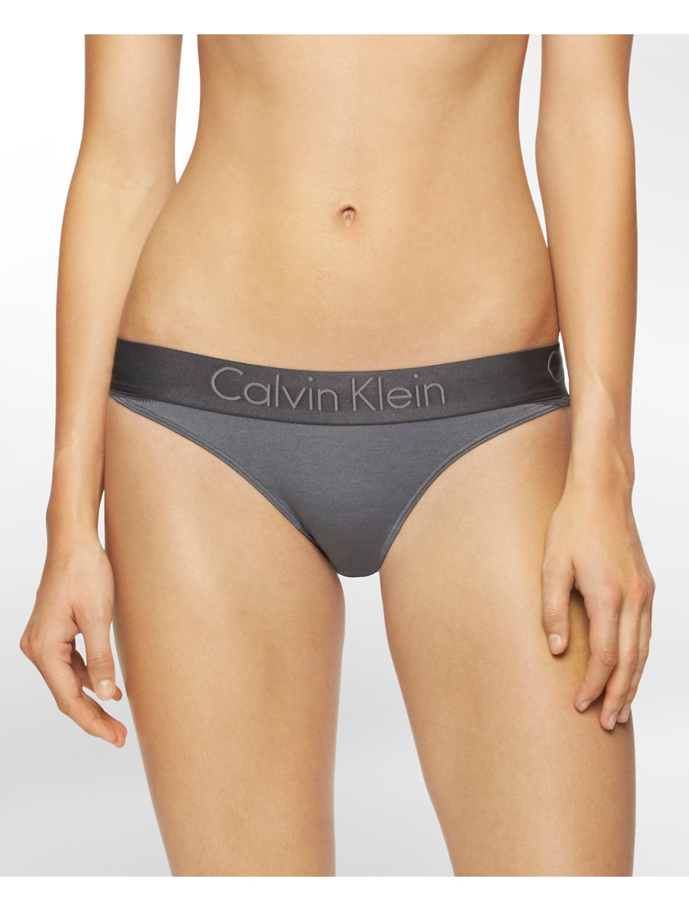 Lyst Calvin Klein Underwear Dual Tone Lace Bikini In Gray 7289