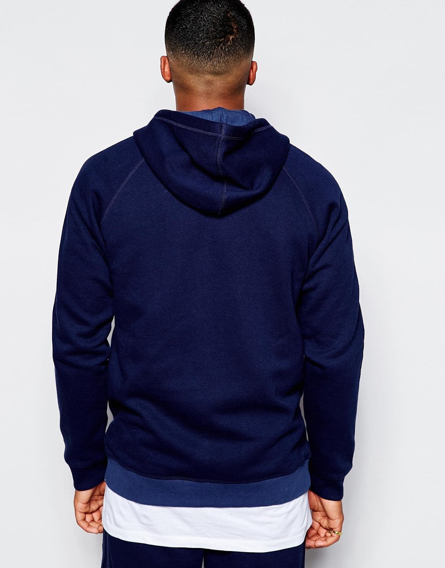 Adidas originals Trefoil Hoodie Ab7586 in Blue for Men | Lyst