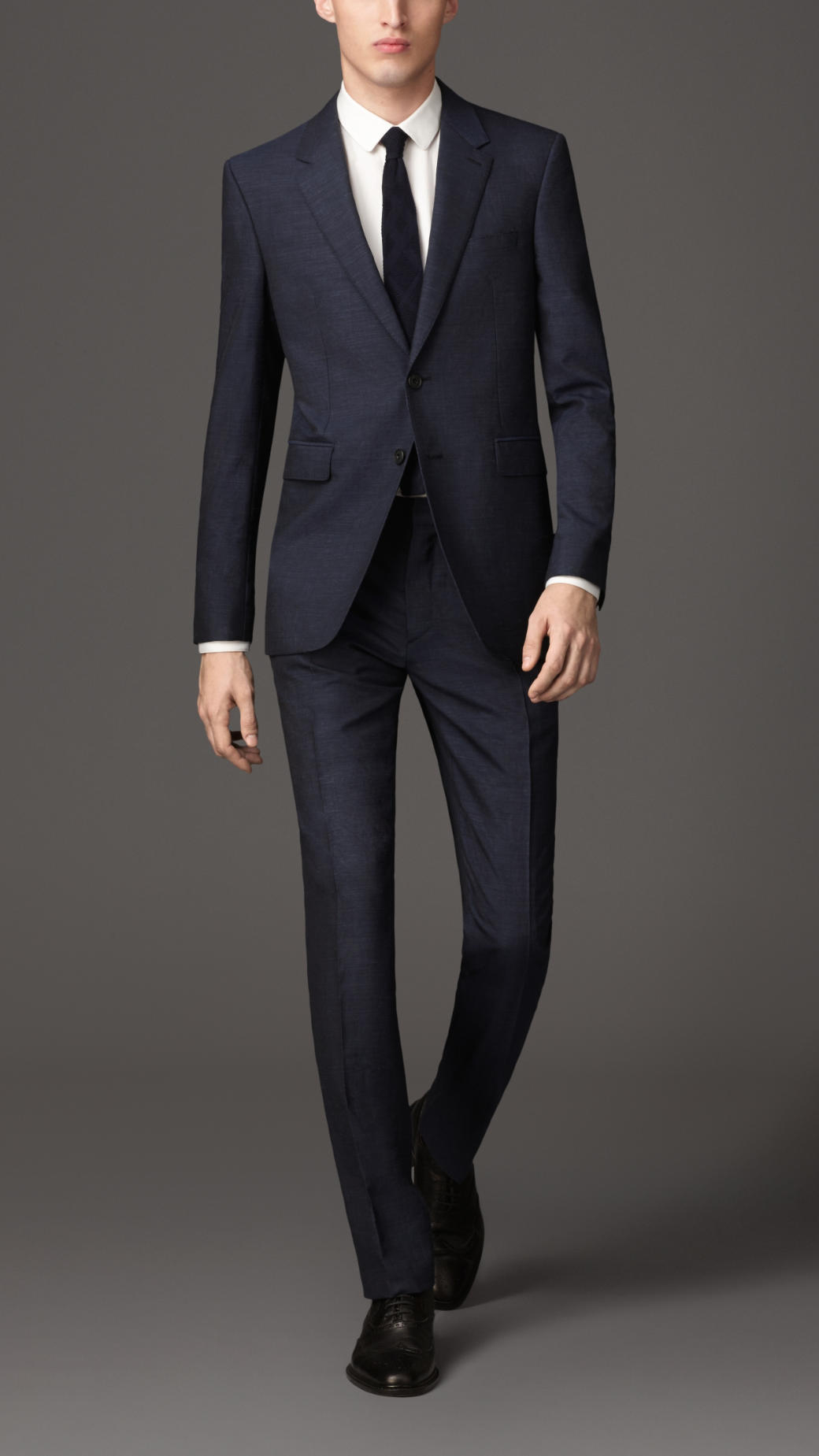 Lyst - Burberry Modern Fit Wool Linen Suit in Blue for Men
