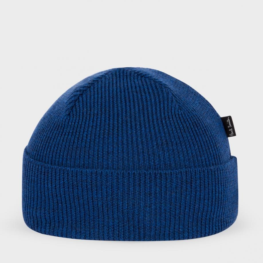 Paul smith Navy Wool Beanie Hat in Blue for Men (Navy) | Lyst