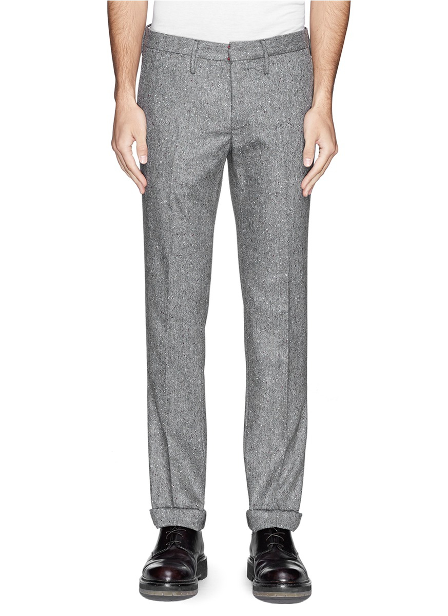 Lyst - Incotex Wool Tweed Pants in Gray for Men