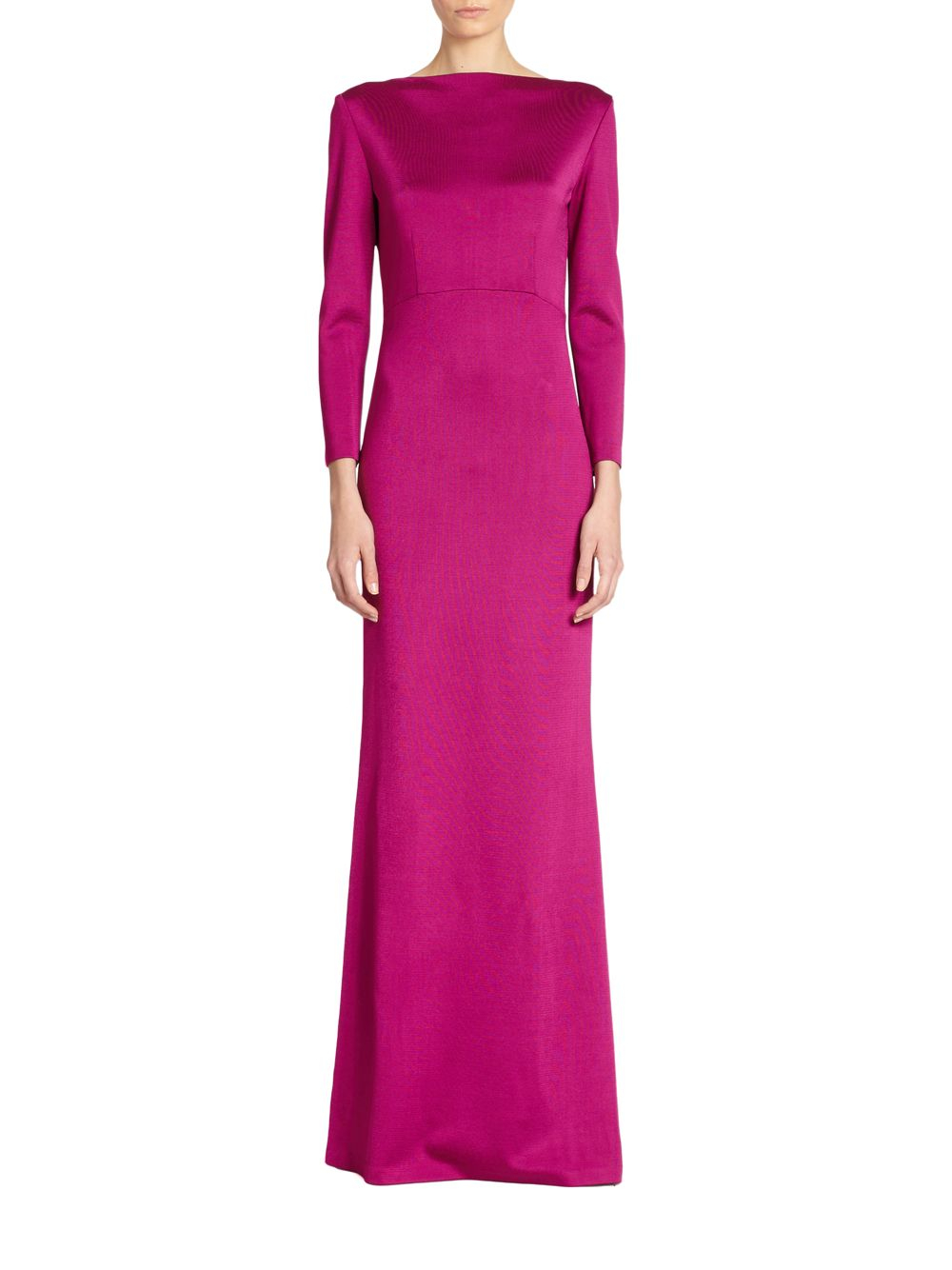 Lyst St. John Sateen Knit Gown in Purple