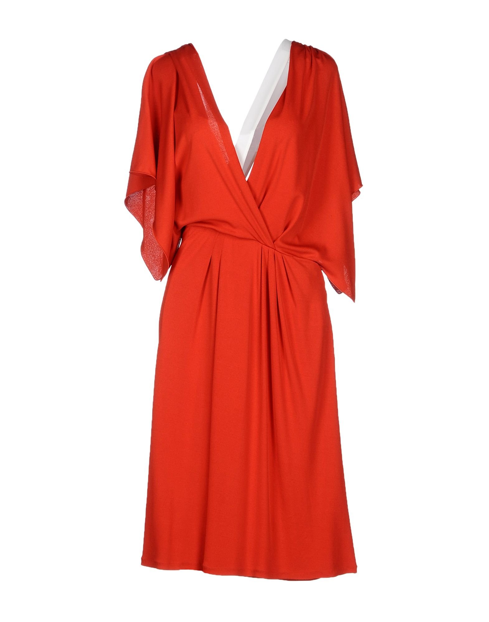 Vionnet Knee-length Dress in Red | Lyst