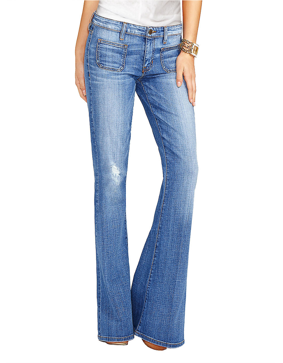 Guess Light Wash 70'S Flare Jeans in Blue | Lyst