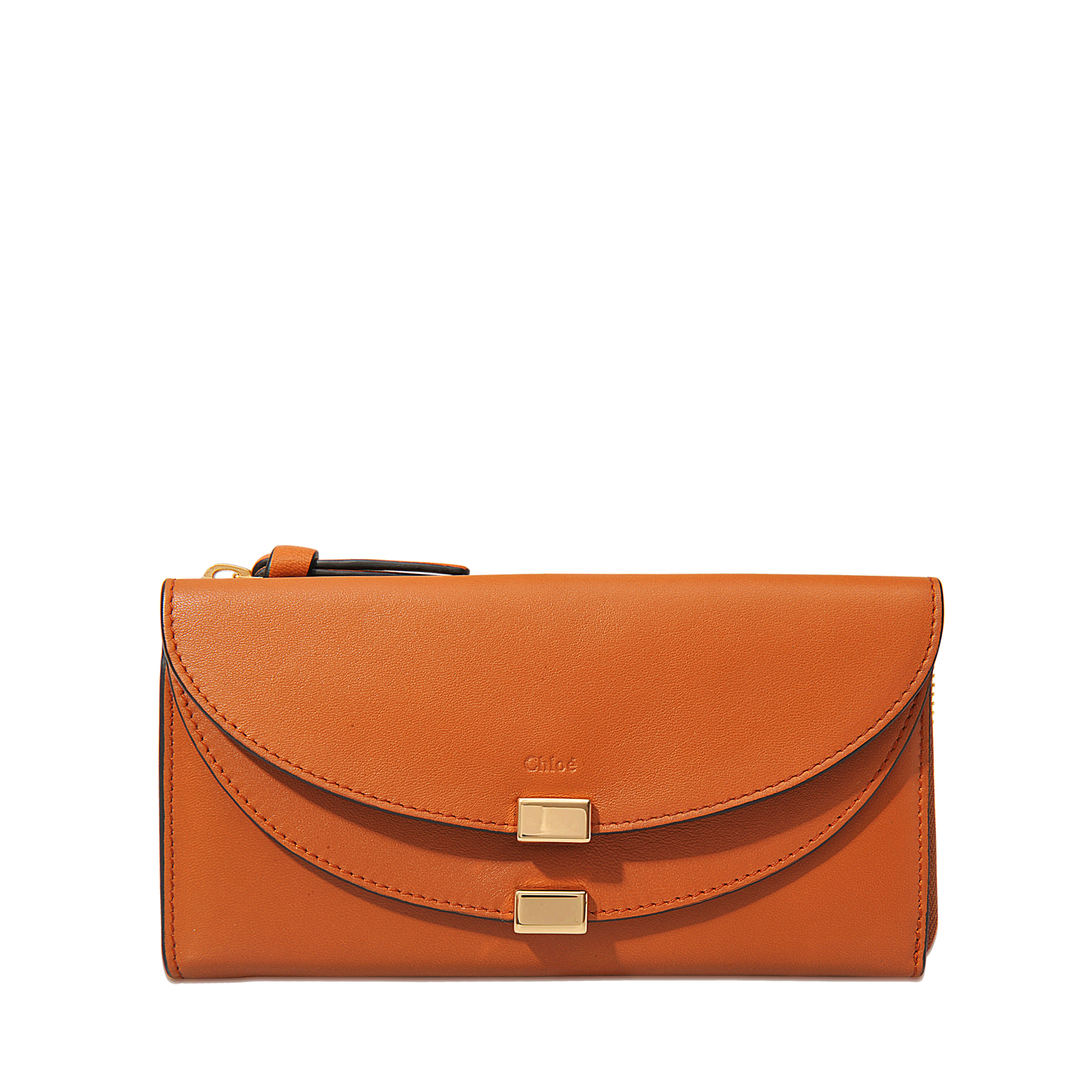 Lyst - Chloé Georgia Long Flap Wallet in Orange