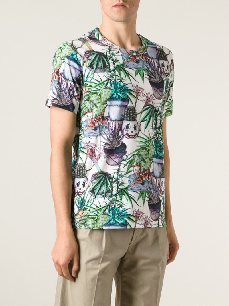 plant print shirt