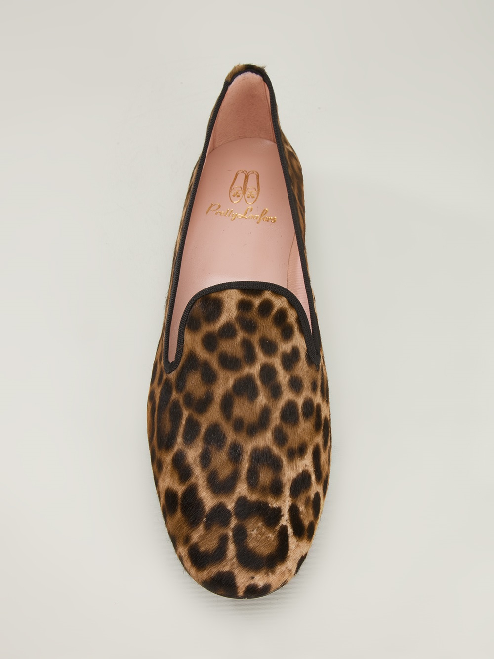 Lyst Pretty Loafers Leopard Print Slipper in Black