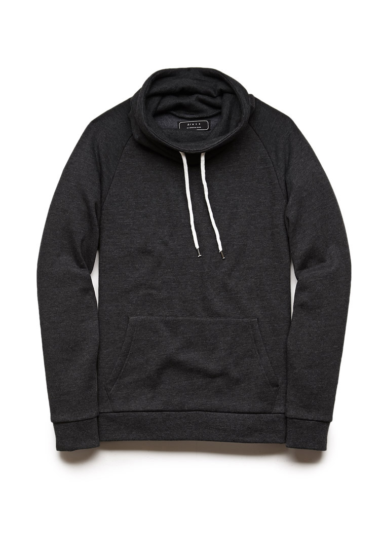 Lyst - Forever 21 Cowl Neck Sweatshirt in Gray for Men