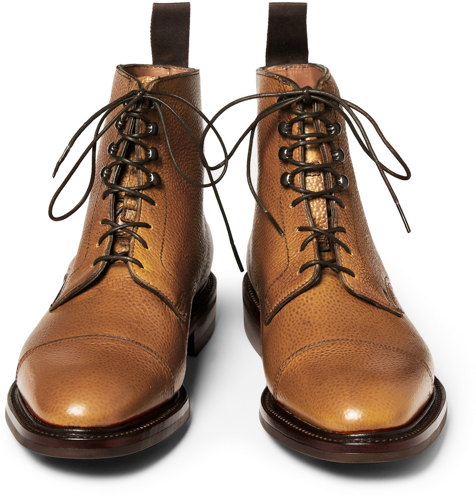 Lyst - Kingsman George Cleverley Leather Lace-Up Boots in Brown for Men