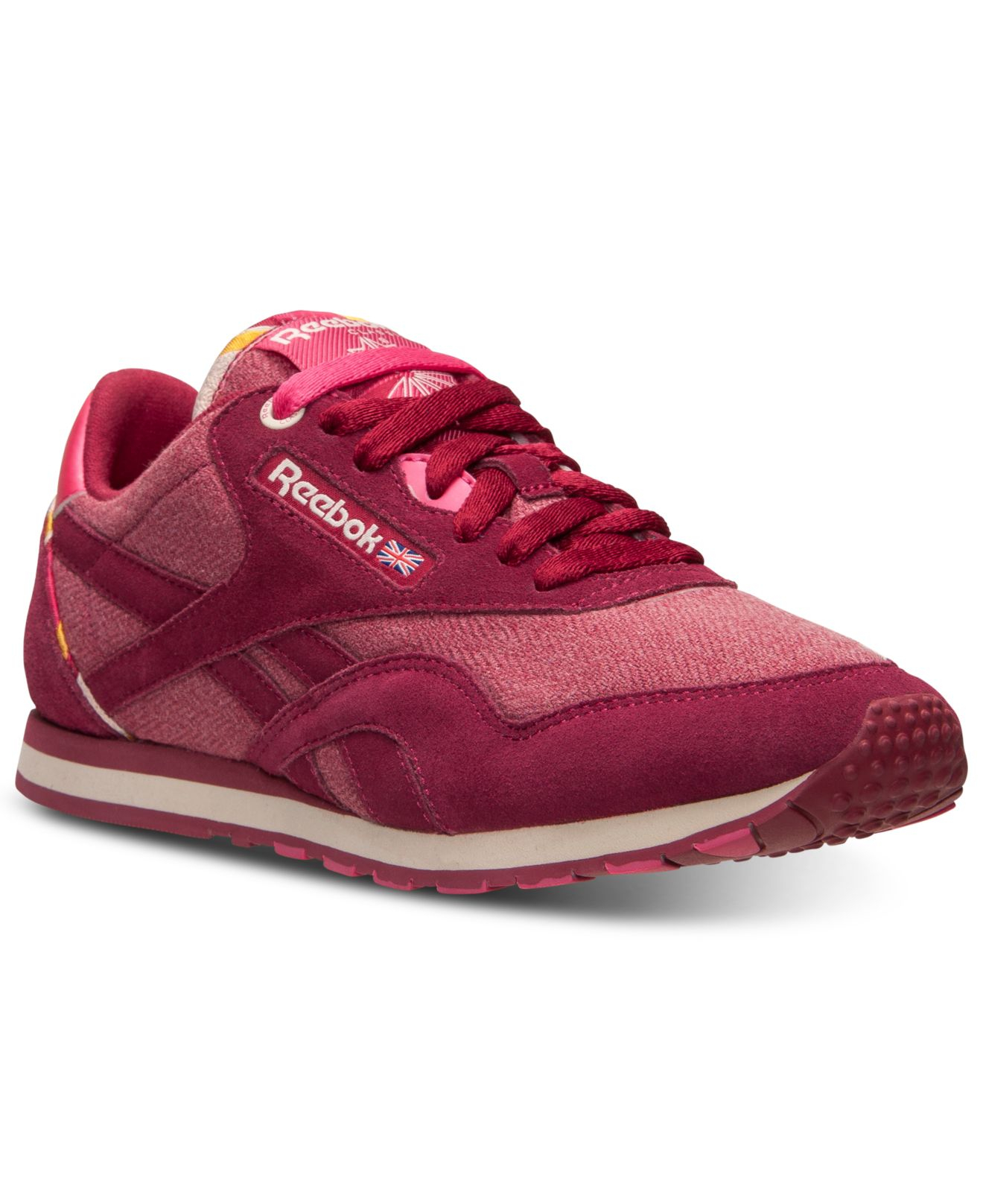 Reebok Women'S Classic Nylon Slim Jacquard Casual Sneakers From Finish ...