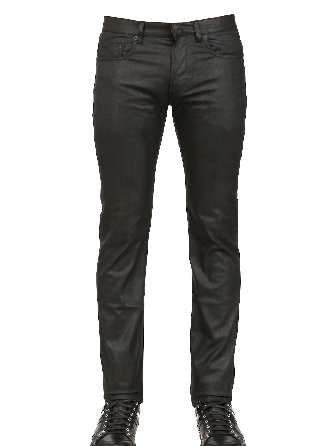 Lyst - Dior homme 19cm Secular Waxed Stretch Denim Jeans in Black for Men