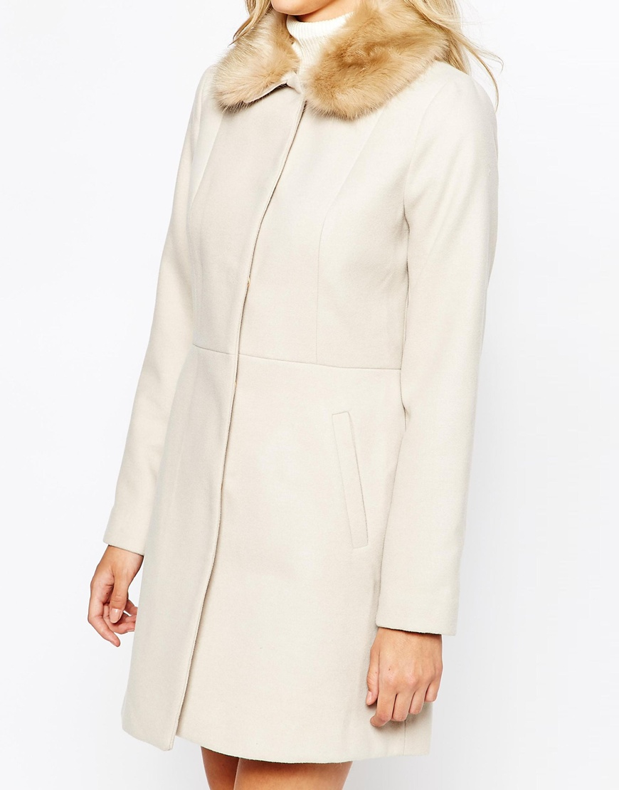 Oasis Grey Faux Fur Jacket In Gray Lyst Gallery