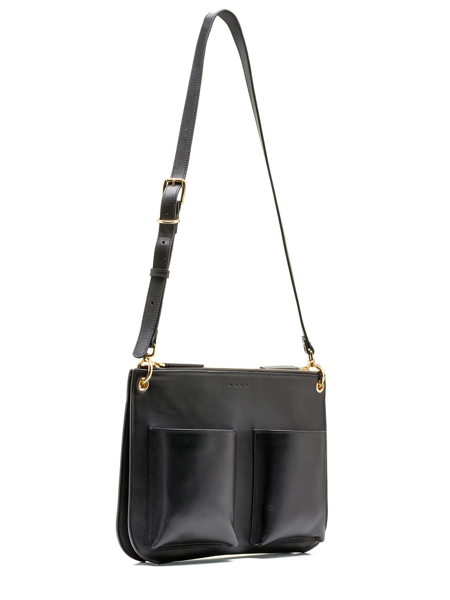 Lyst - Marni Bandolier Bag In Calfskin With Two Separate Pockets in Black