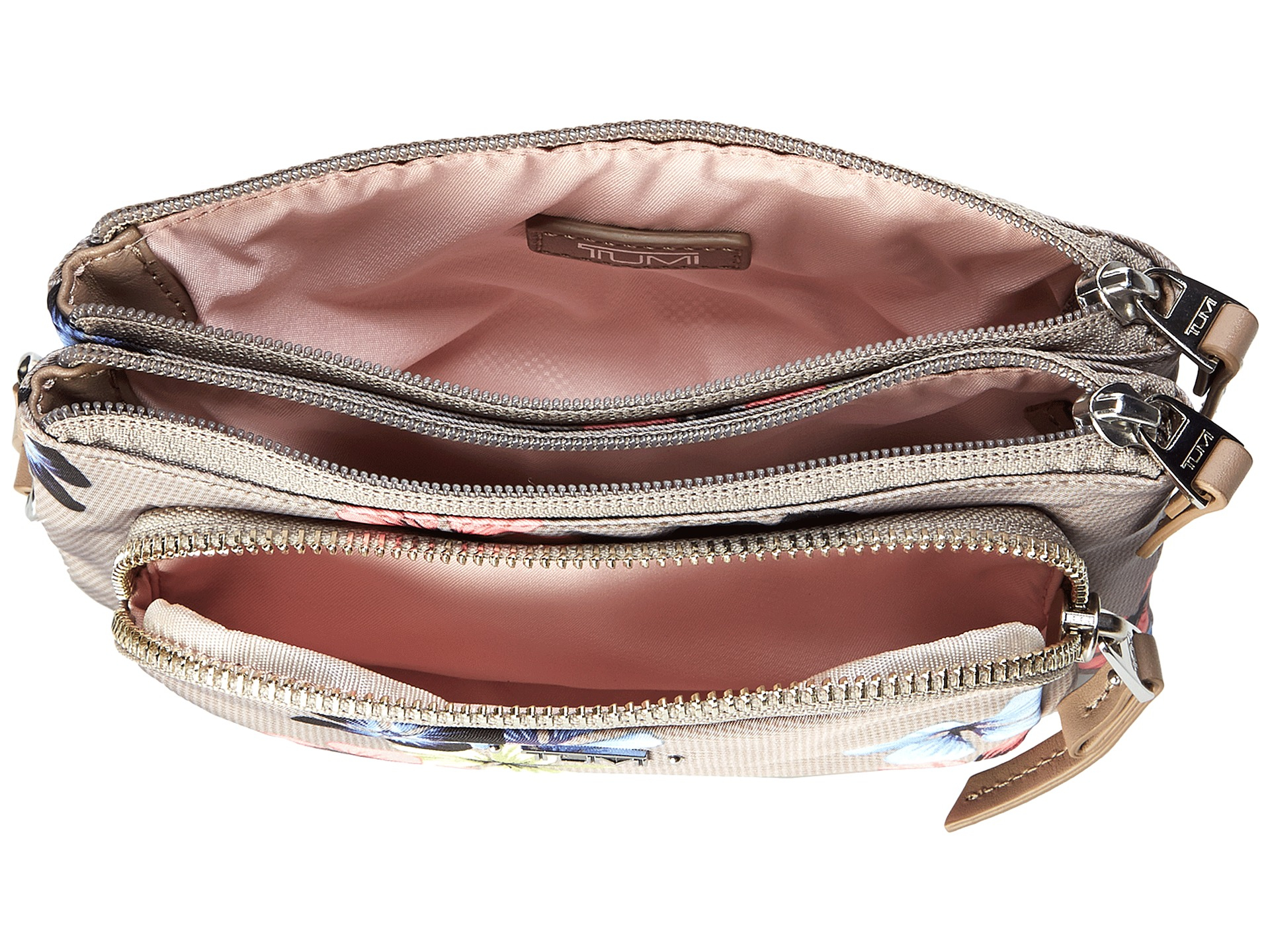 Tumi Gray Voyageur Valera Triple Compartment Wristlet Lyst