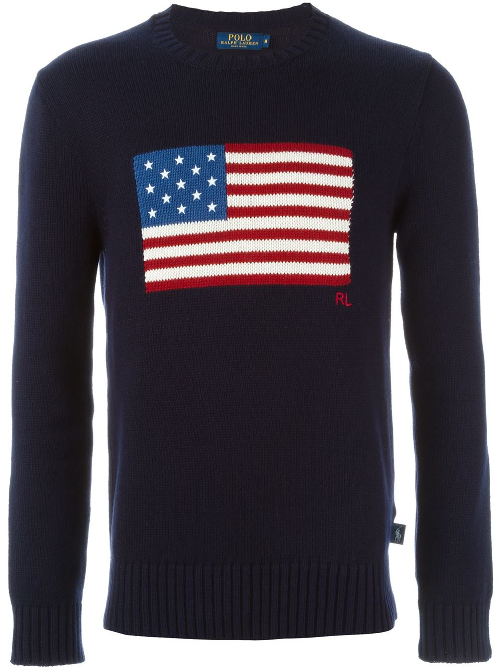Lyst Polo Ralph Lauren American Flag Sweater In Blue For Men