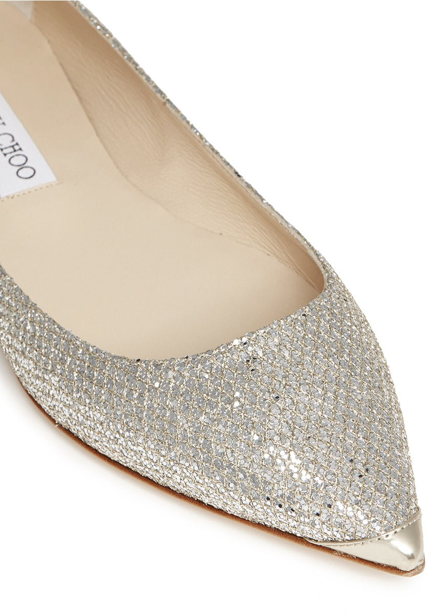 jimmy choo glitter flats