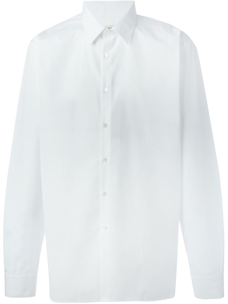 burberry white button down shirt