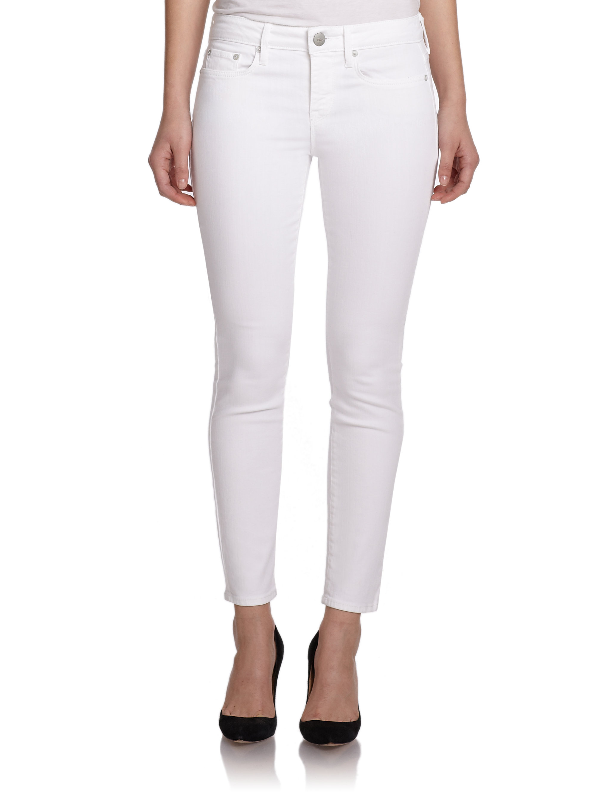 Lyst - Vince Dylan Skinny Jeans in White