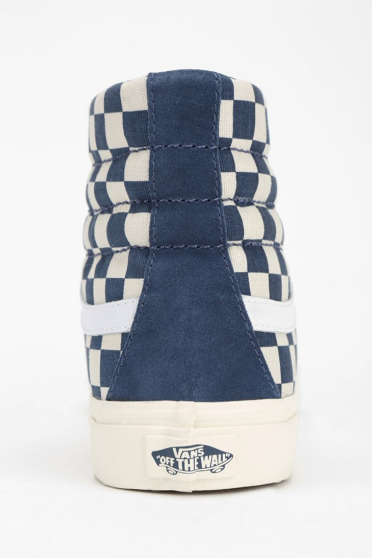 vans sk8 hi blue checkerboard vans sk8 hi blue checkerboard