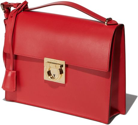 Ferragamo Shoulder Bag in Red | Lyst