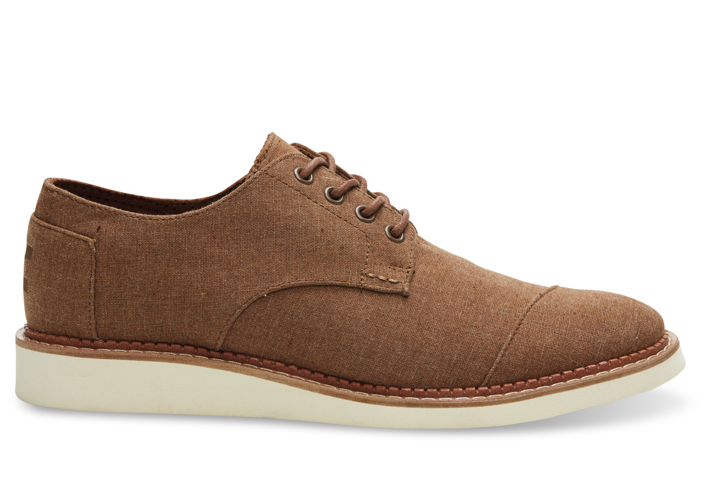 Toms Brogue Chambray Oxfords in Brown for Men | Lyst