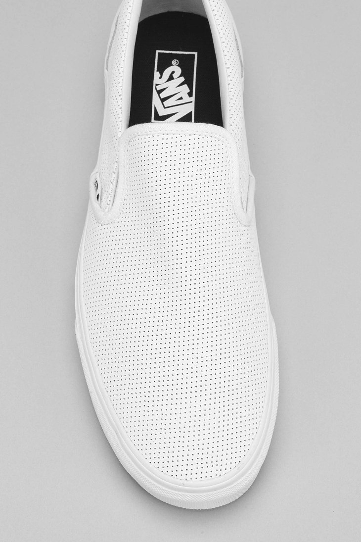 white leather vans mens