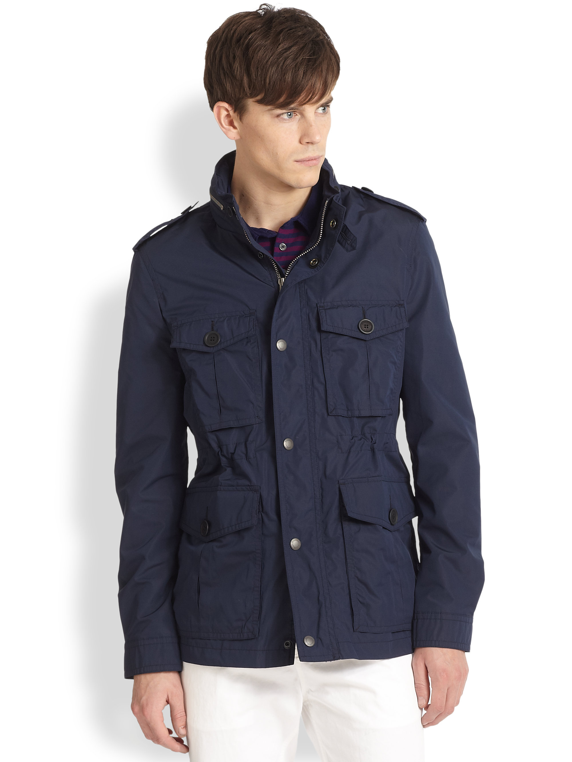 Burberry brit Packable Field Jacket in Blue for Men | Lyst