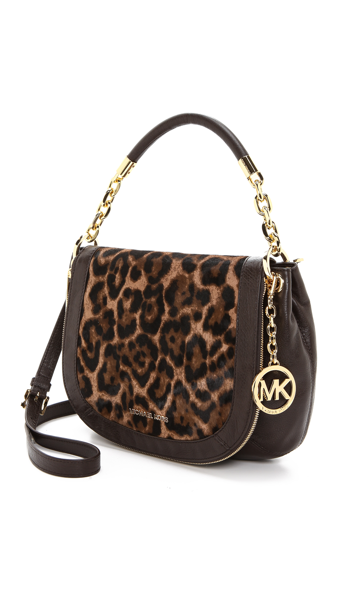 Michael Michael Kors Animal Printed Haircalf Stanthorpe Shoulder Bag Leopard Product 1 24817993 1 514429296 Normal 