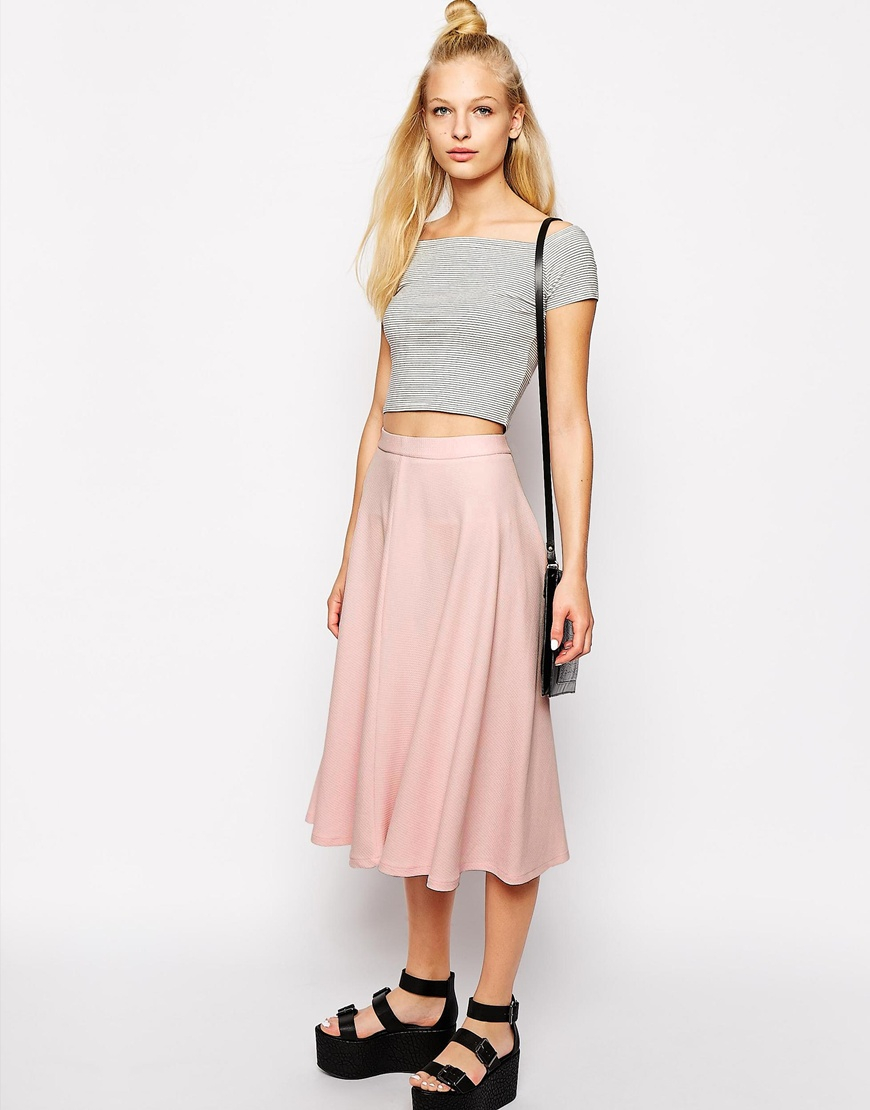 Monki A-Line Skirt in Pink | Lyst