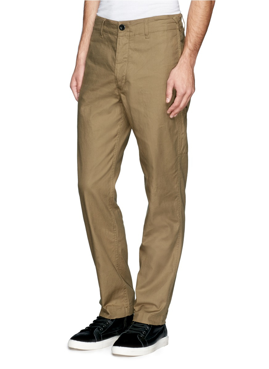 Lyst - Paul Smith Slub Twill Chinos in Natural for Men
