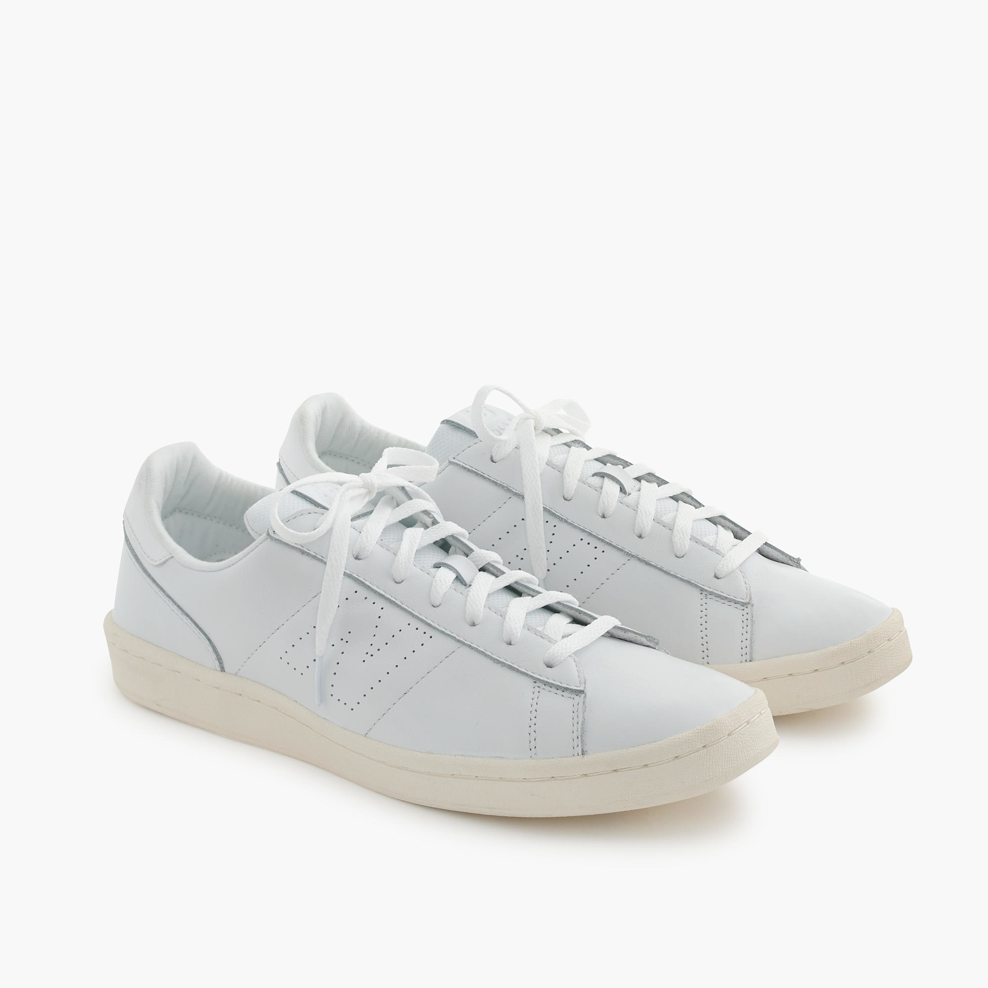 new balance for j crew 791 pure white leather sneakers