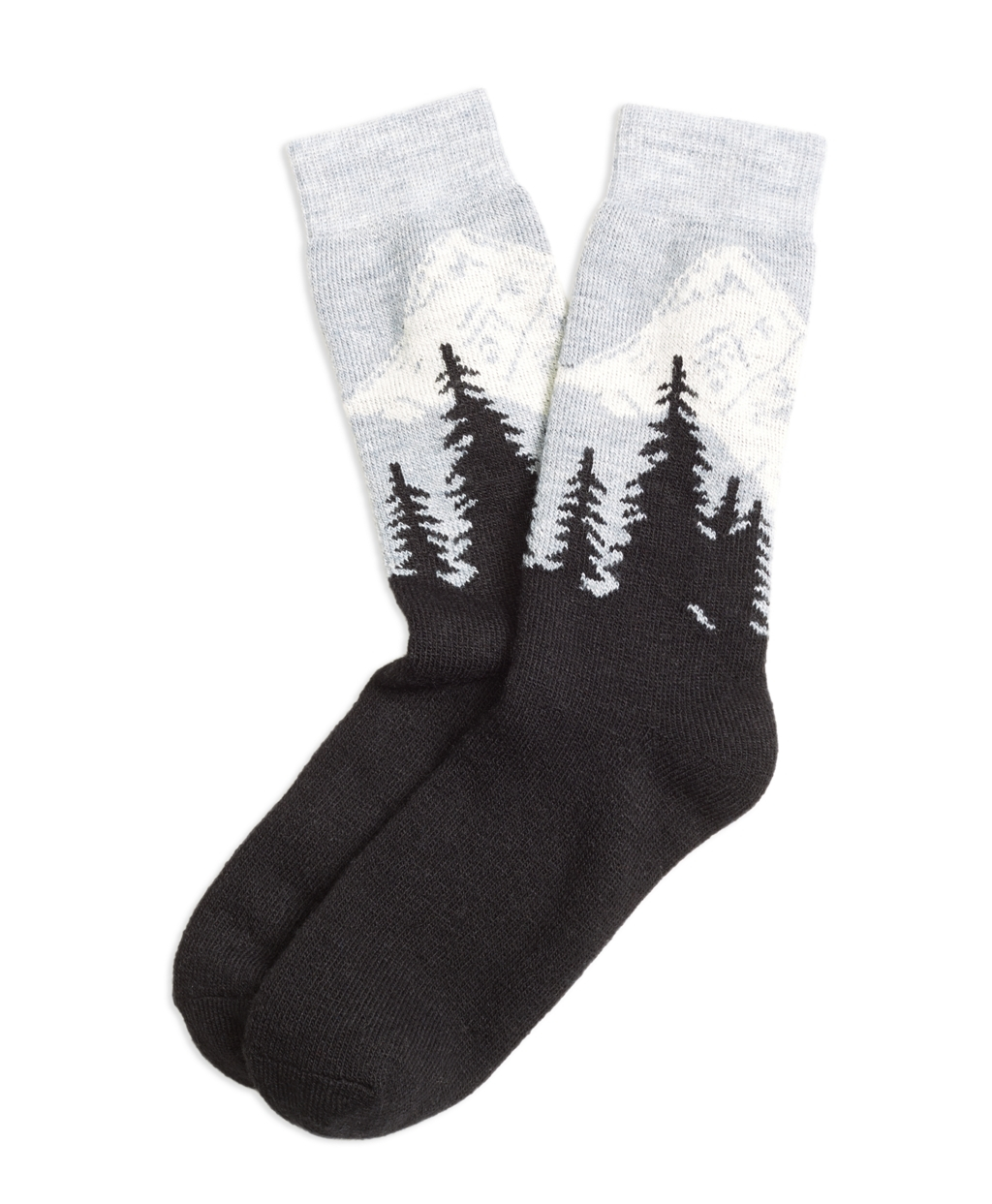 Lyst - Brooks Brothers Mountain Motif Crew Socks in Gray for Men