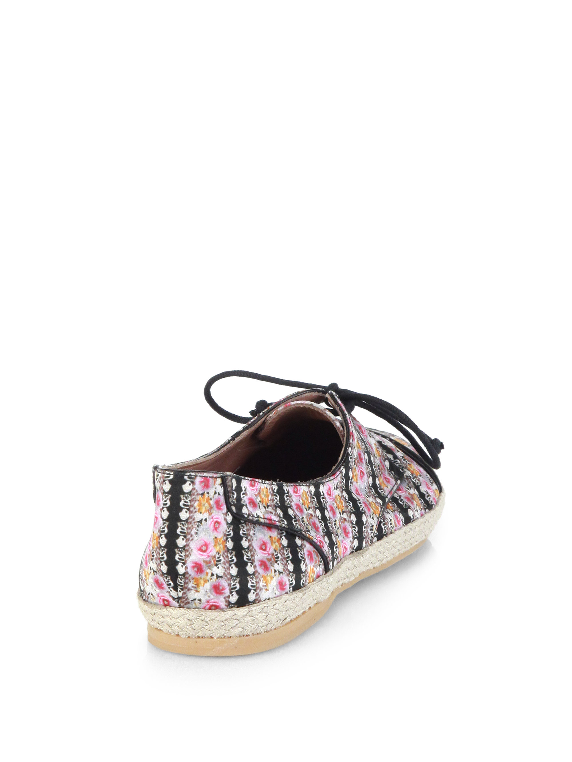 Lyst Tabitha Simmons Dolly FloralPrinted Silk Espadrille Flats