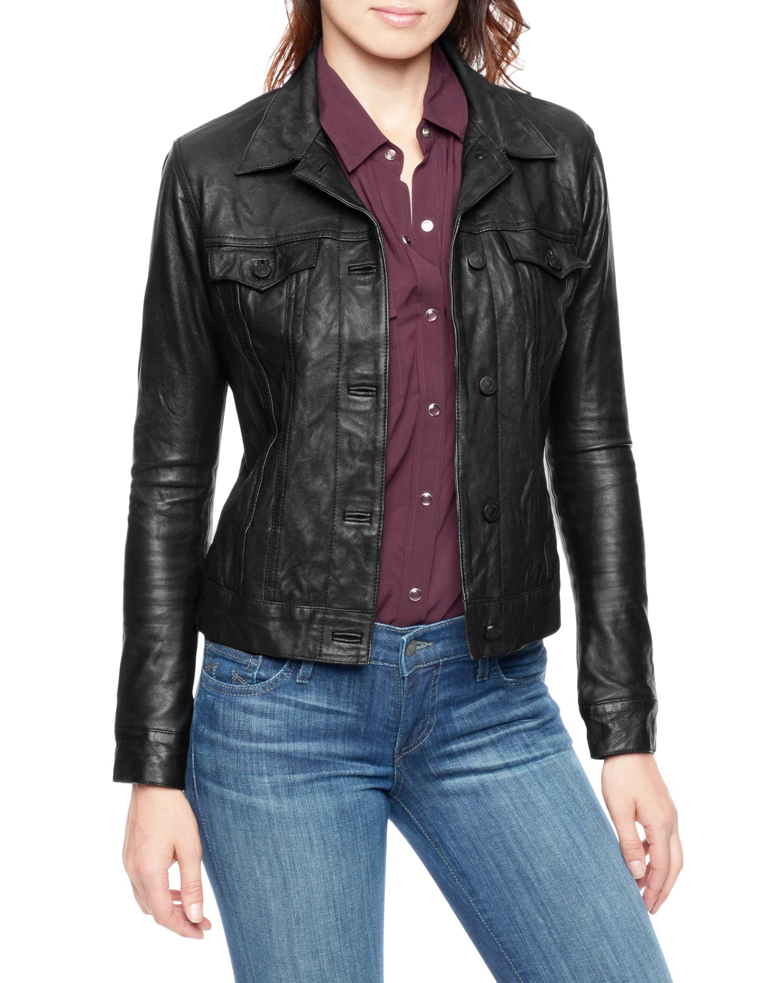 True Religion Dusty Western Leather Womens Jacket In Black Lyst Gallery