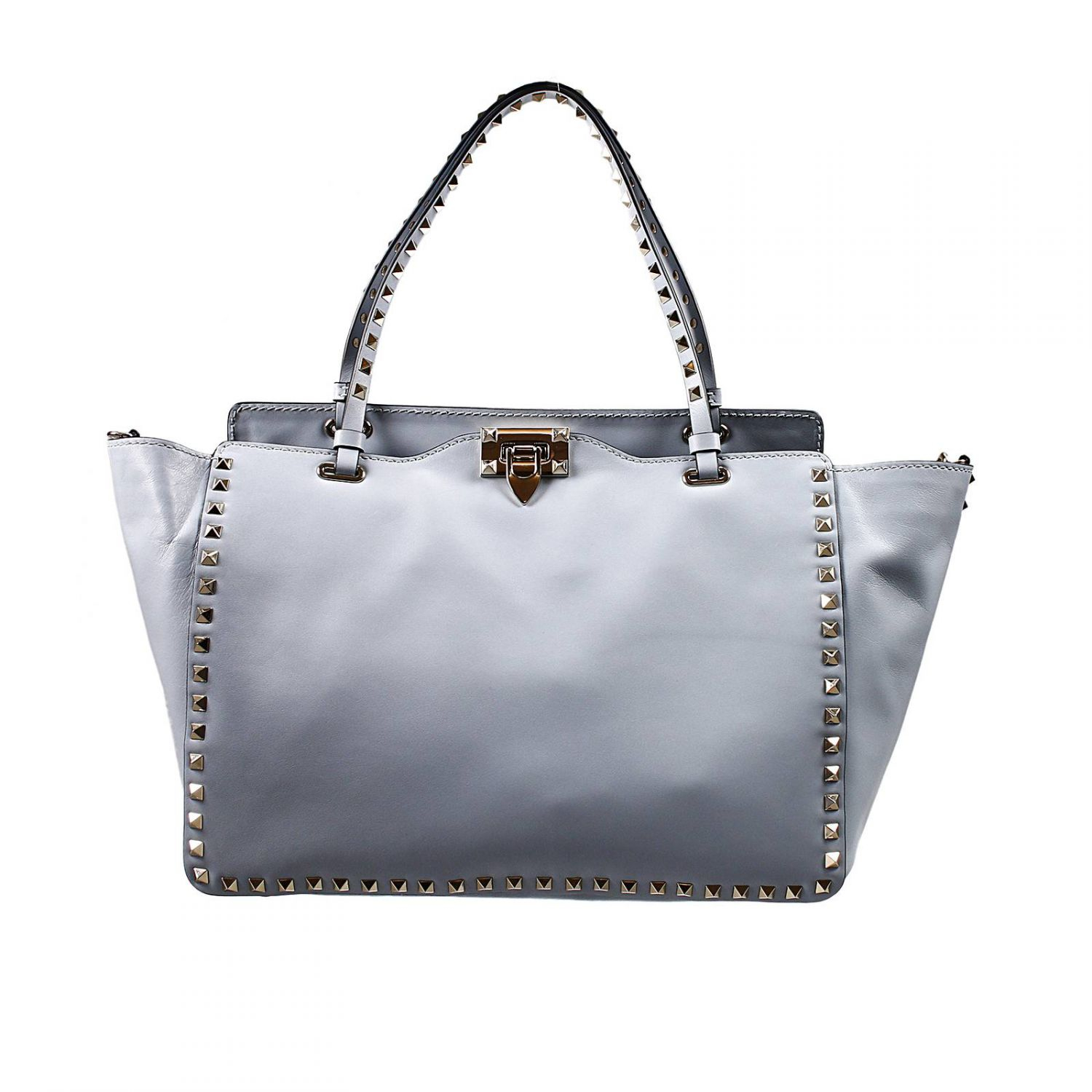 Lyst - Valentino Handbag Bag Rockstud Shopping Medium 33X24X13 Cm 22 in ...