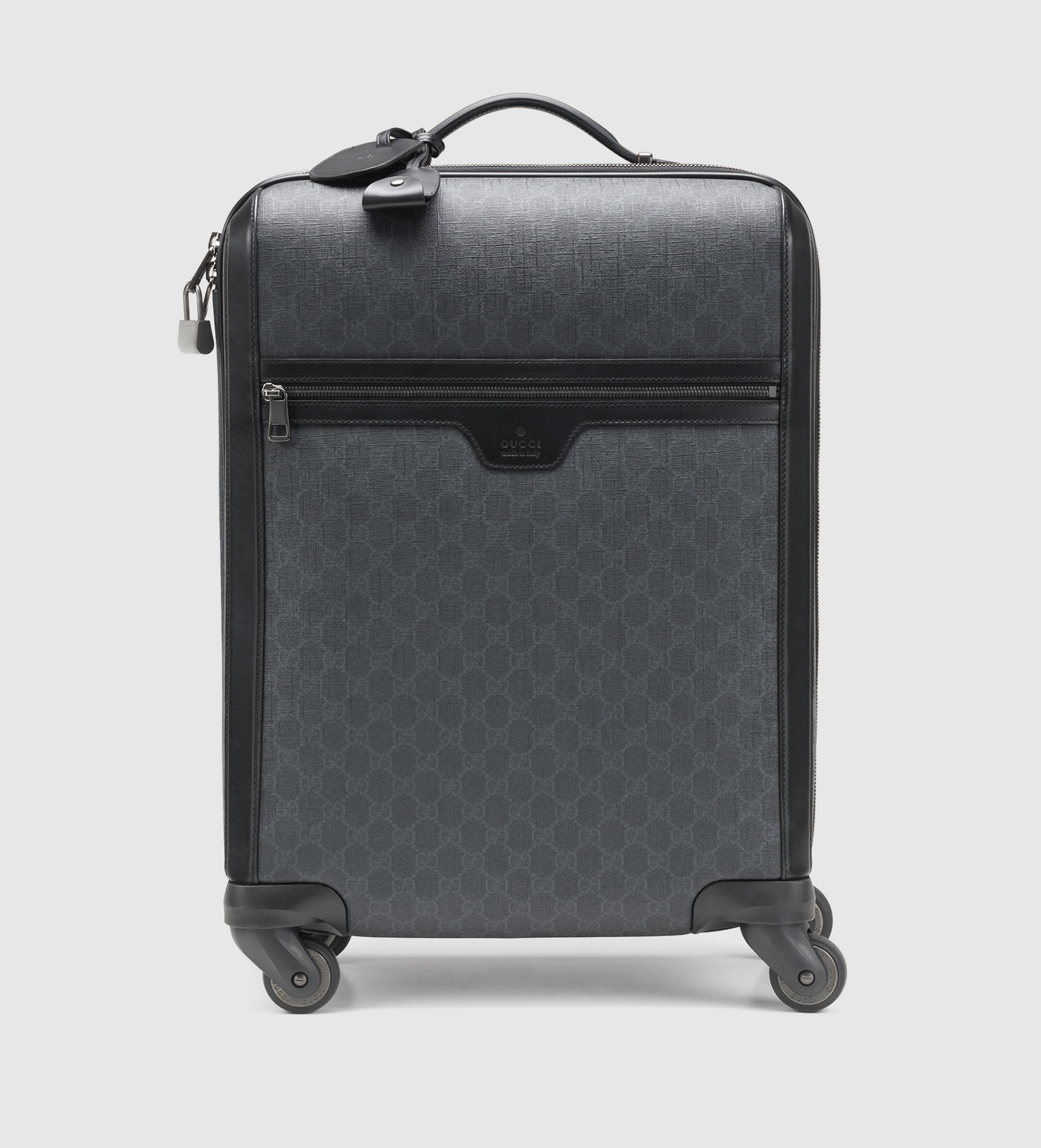 Lyst - Gucci Gg Supreme Canvas Wheeled Carry-on Suitcase in Black for Men
