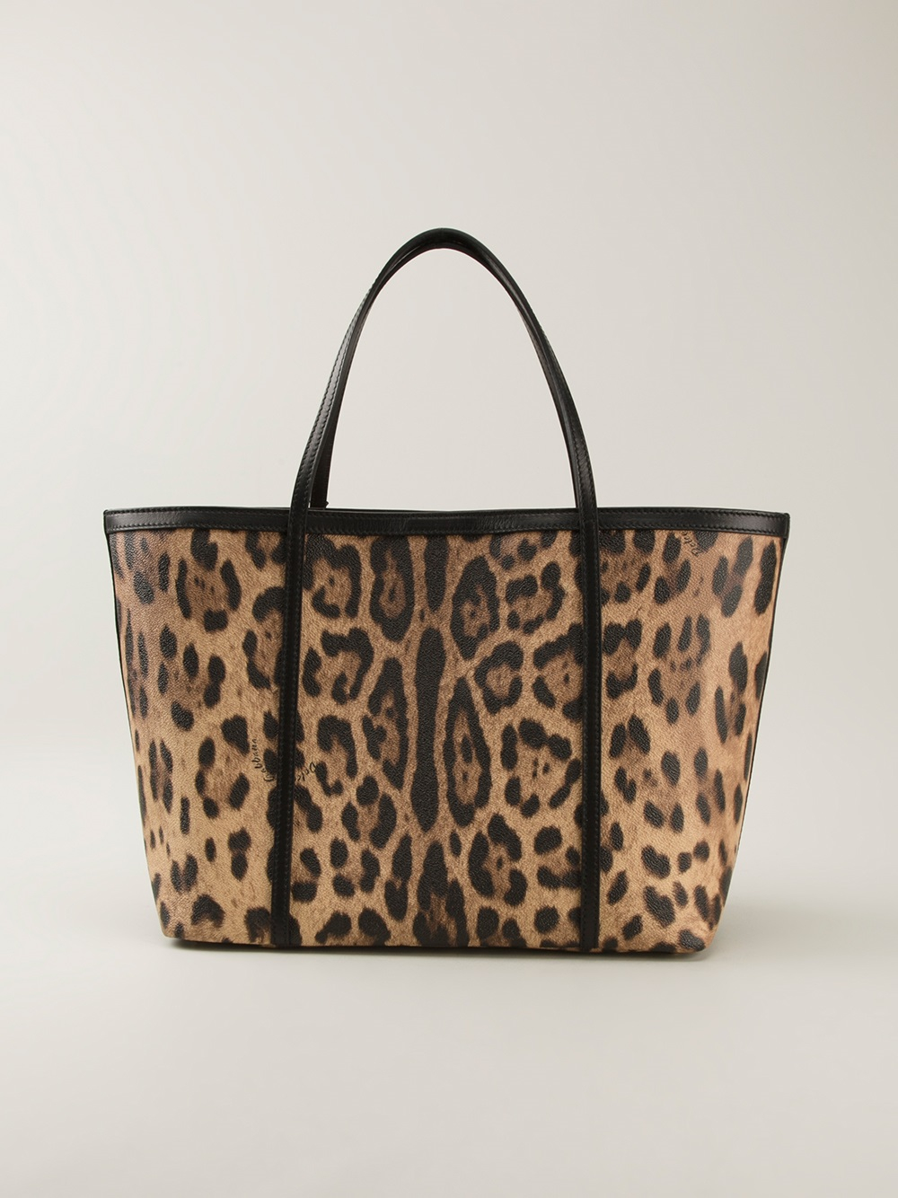 Lyst - Dolce & Gabbana Leopard Print Tote in Brown