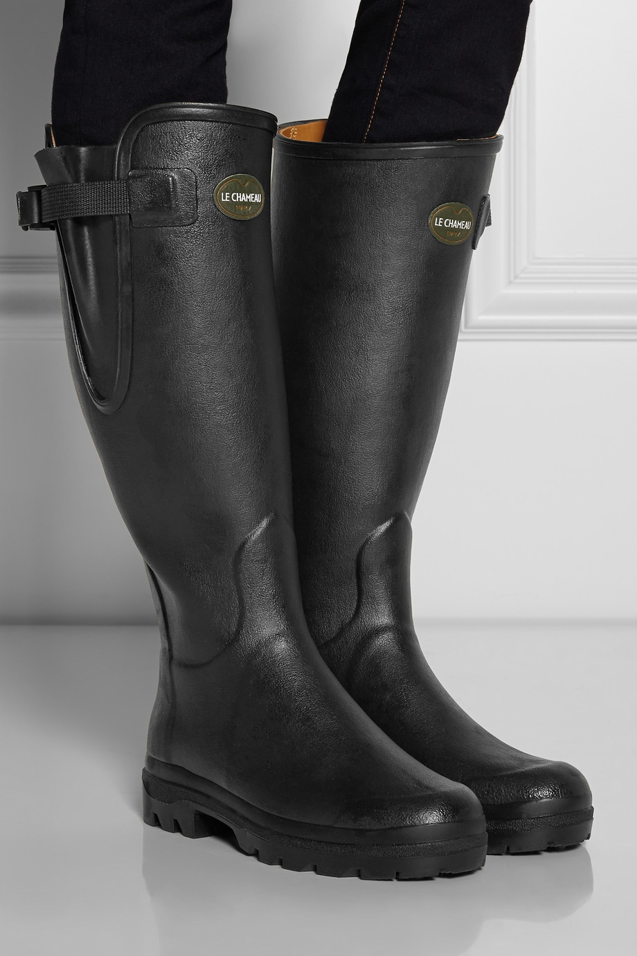 Lyst - Le Chameau Vierzon Leatherlined Rubber Boots in Black